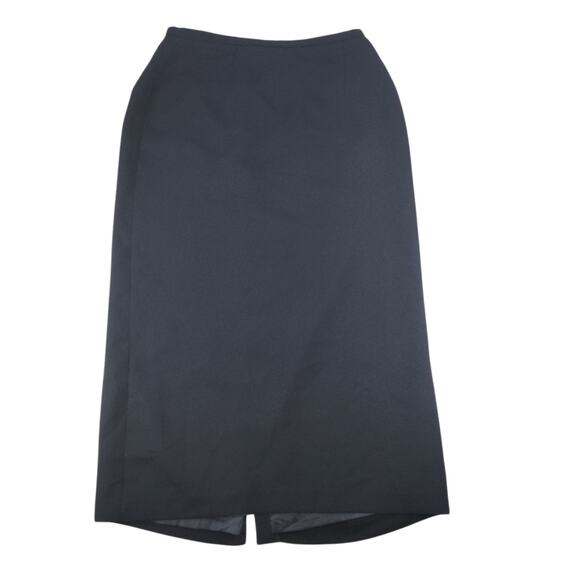 Navy Blue Skirt Womens 14P Petite XL Long Straight Business Vent Extension - Picture 1 of 13